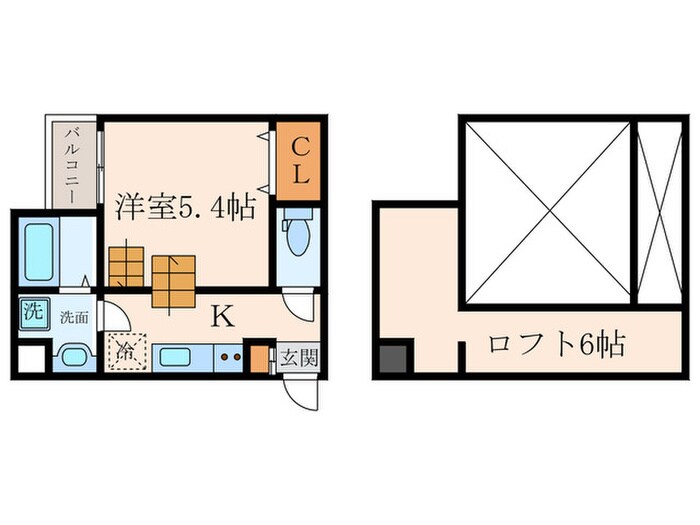 エール東難波の物件間取画像