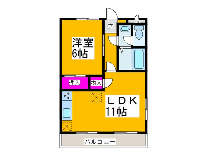 第2山内マンションの物件間取画像