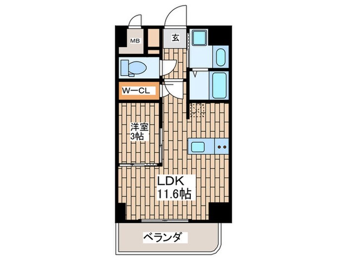 ラ・ピシーヌ南堀江の物件間取画像