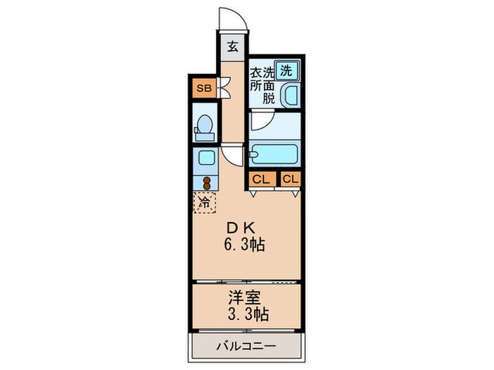 アーバネックス西長堀の物件間取画像