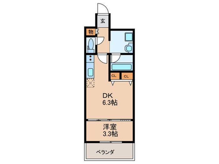 アーバネックス西長堀の物件間取画像