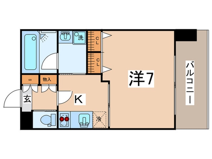 アプリーレ南堀江の物件間取画像