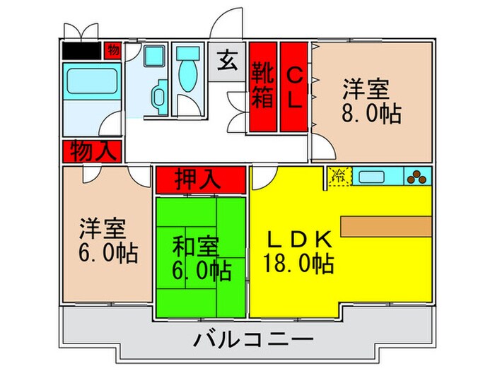 ヴァストネス東泉丘の物件間取画像