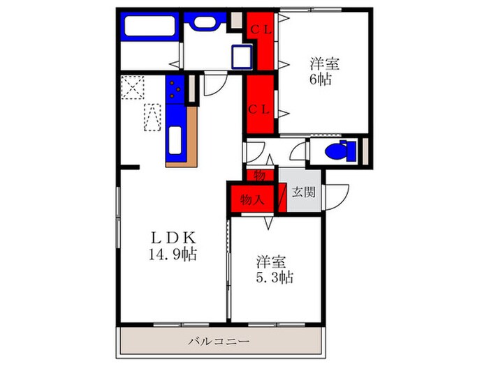 Casa Kawaradaの物件間取画像