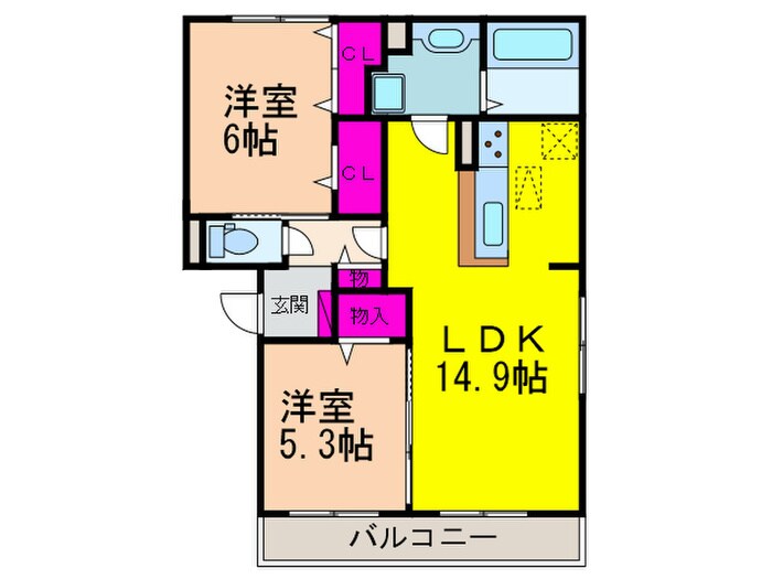 Casa Kawaradaの物件間取画像