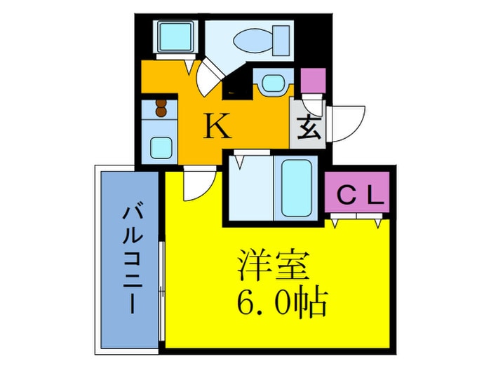 ﾌﾟﾚｻﾝｽ天満ｽﾃ-ｼｮﾝﾌﾛﾝﾄ(303)の物件間取画像