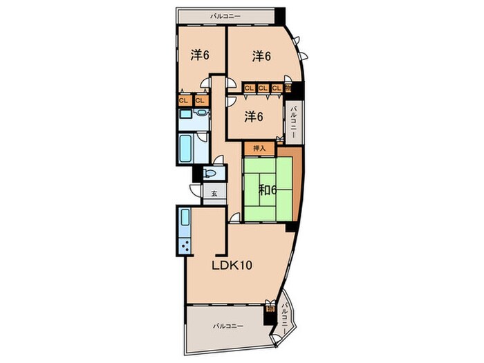 カウム芦屋の物件間取画像