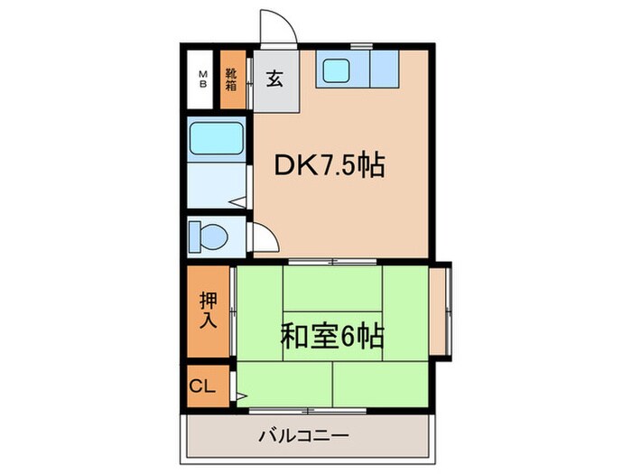 緑翠苑ダイヤハイツ２の物件間取画像