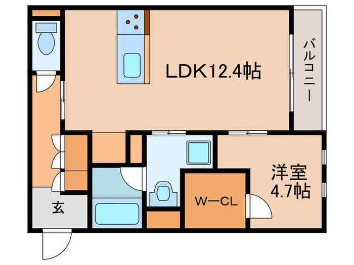 Encore京都二条の物件間取画像