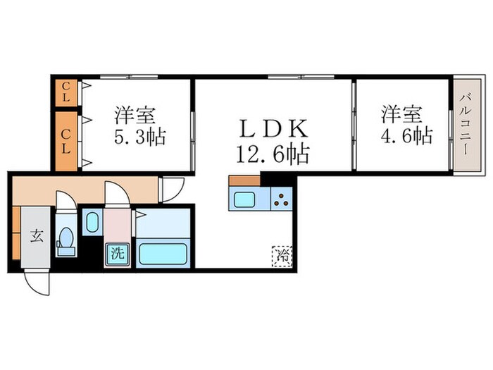 D-ROOM Sagarimatsuの物件間取画像