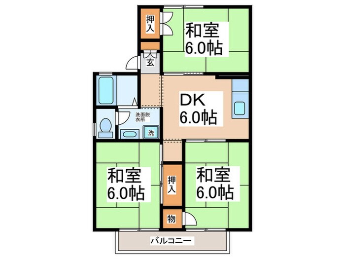 セジュ－ル正木の物件間取画像