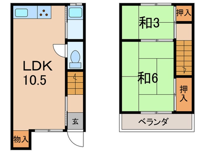 東二見貸家の物件間取画像