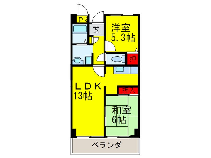 サンオーク巽の物件間取画像