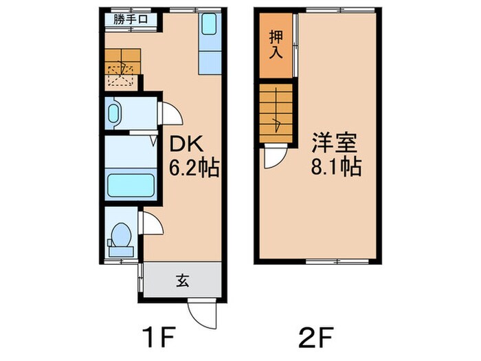 豊南町西テラスハウスの物件間取画像