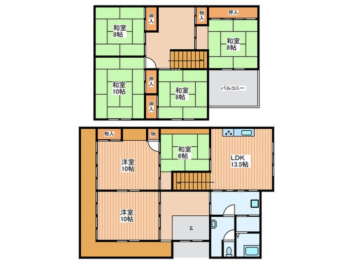 禁野本町2丁目戸建の物件間取画像