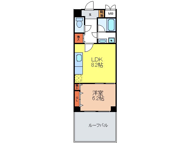 メゾンフロ－ラの物件間取画像