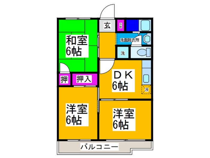 サンハイツ西井Ⅱの物件間取画像