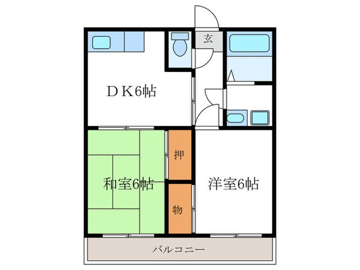 グリーンパーク樫ノ木2の物件間取画像
