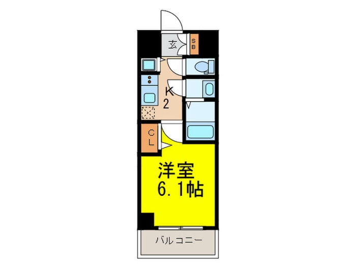 プレサンス京町堀ノースの物件間取画像