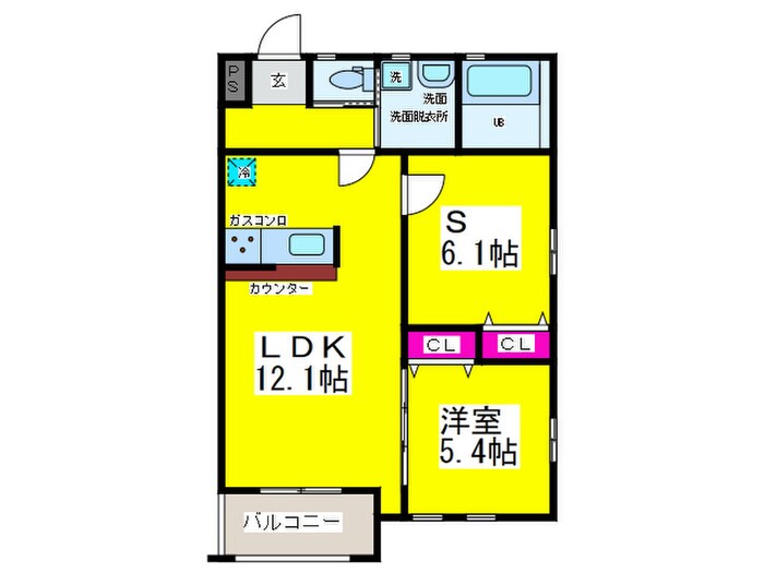 カーサローゼオⅡの物件間取画像