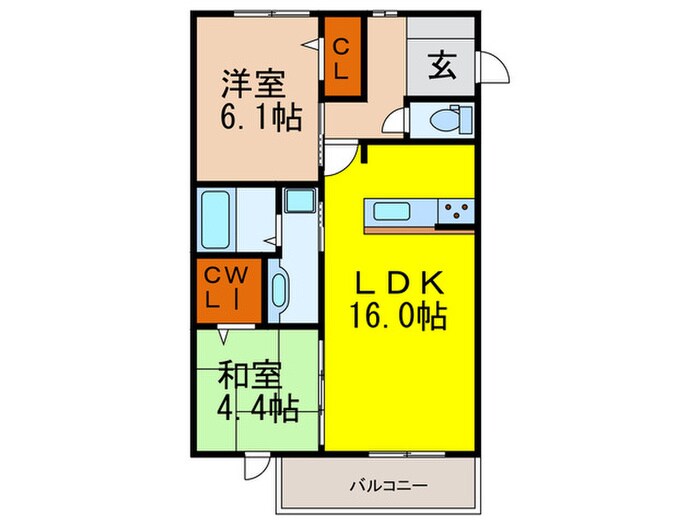 サンスクエア千里万博A棟の物件間取画像