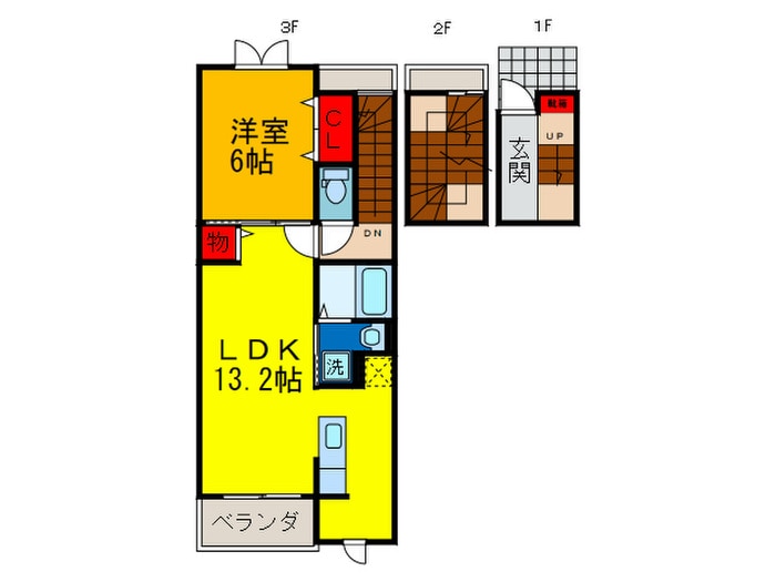 クリスタルガ－デン　カラ－の物件間取画像