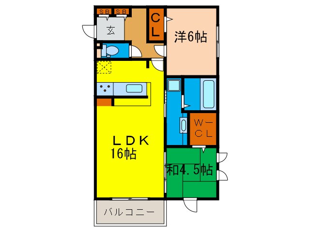 サンスクエア千里万博B棟の物件間取画像