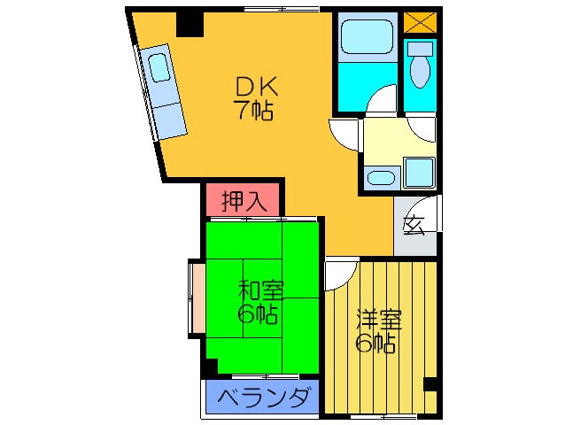 奈良本マンションの物件間取画像