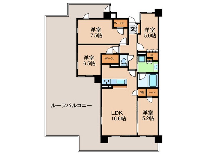 プラウド岡南町(502)の物件間取画像