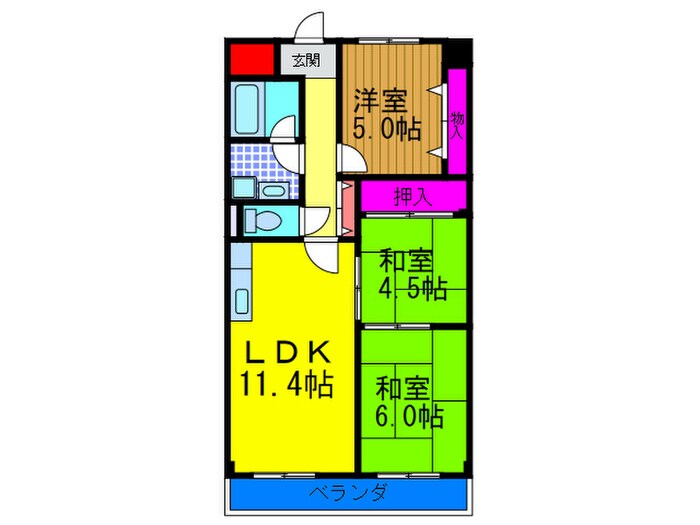 シャロ－ム辻本の物件間取画像