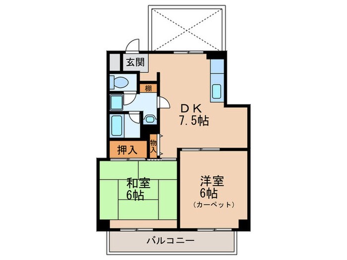 プランド－ル豊中の物件間取画像