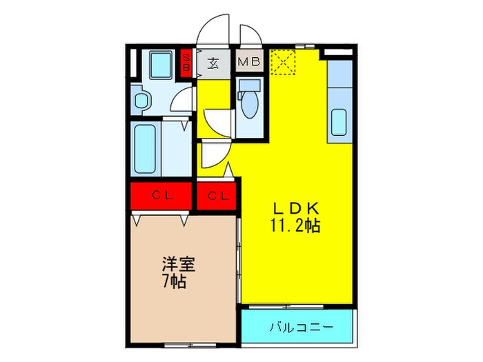 ソレイユ今福の物件間取画像