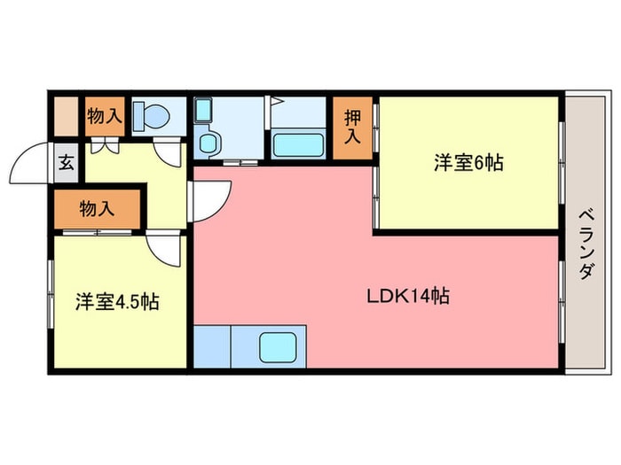 ロイヤルハイツ一津屋の物件間取画像