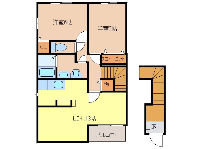 グランオリゾンＡ棟の物件間取画像