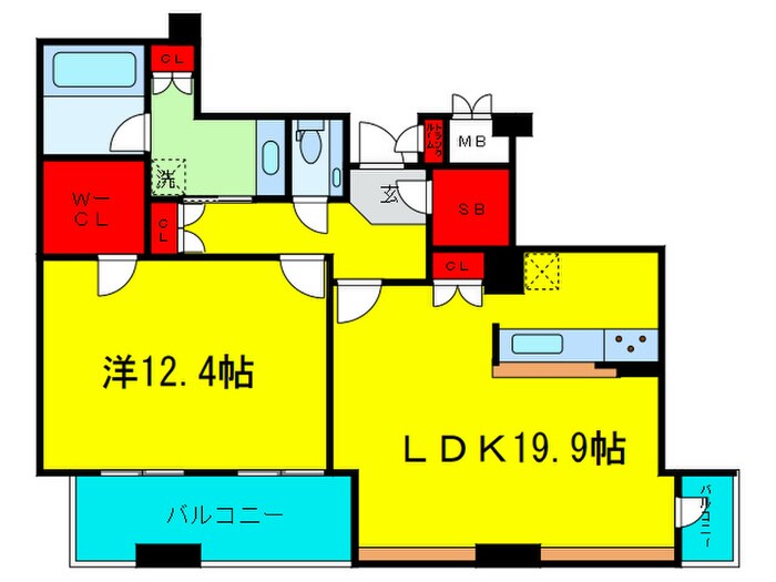 Dｸﾞﾗﾌｫｰﾄ大阪NYﾀﾜｰHIGOBASHI3405の物件間取画像