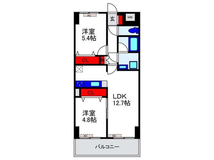 GLUCK MAISON F-TOYONAKA XVの物件間取画像