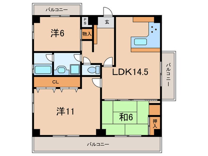 ウィル鈴蘭台の物件間取画像