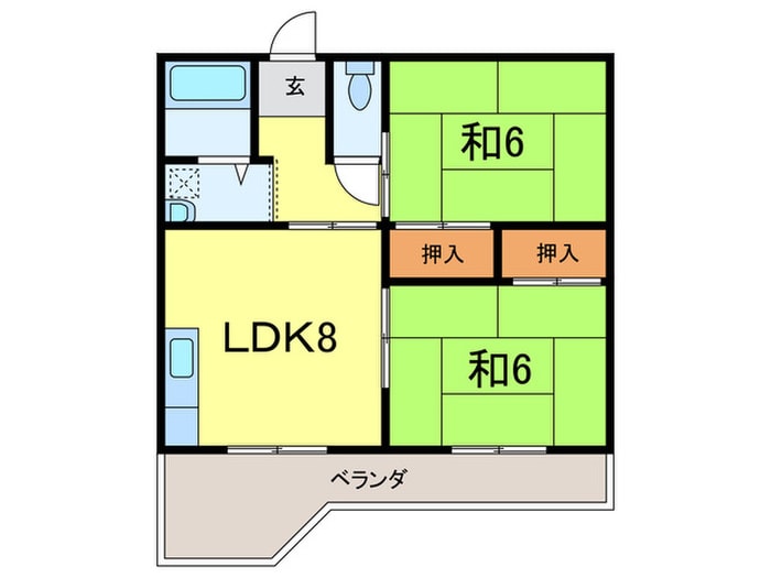 甲陽マンションの物件間取画像