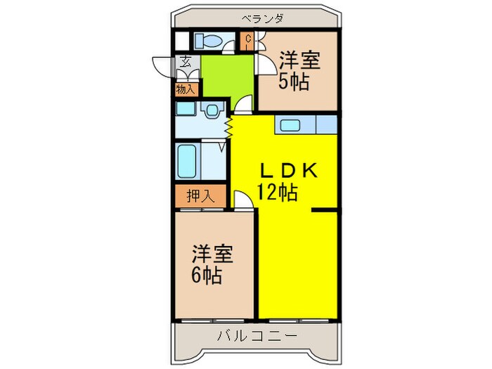 ﾒｿﾞﾝ 緑地の物件間取画像