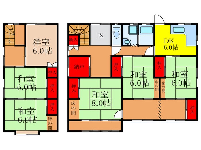 三木貸家の物件間取画像