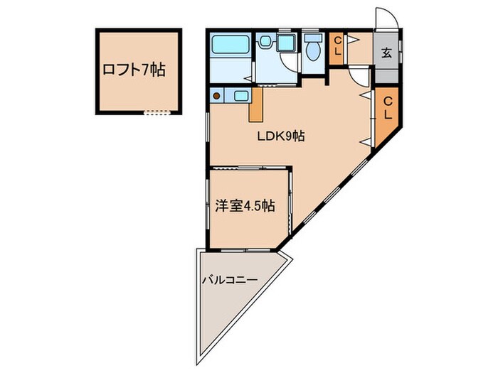 リーフジャルダン阪急石橋の物件間取画像
