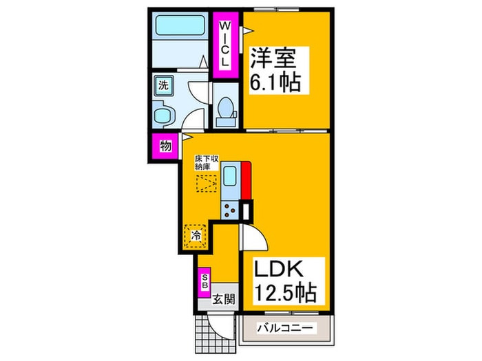 リヴィエールⅠの物件間取画像