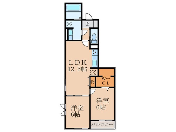 クレスティア東園田の物件間取画像