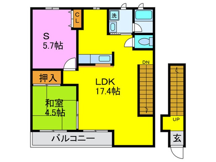 エンフィ－ルド山田Ⅱの物件間取画像