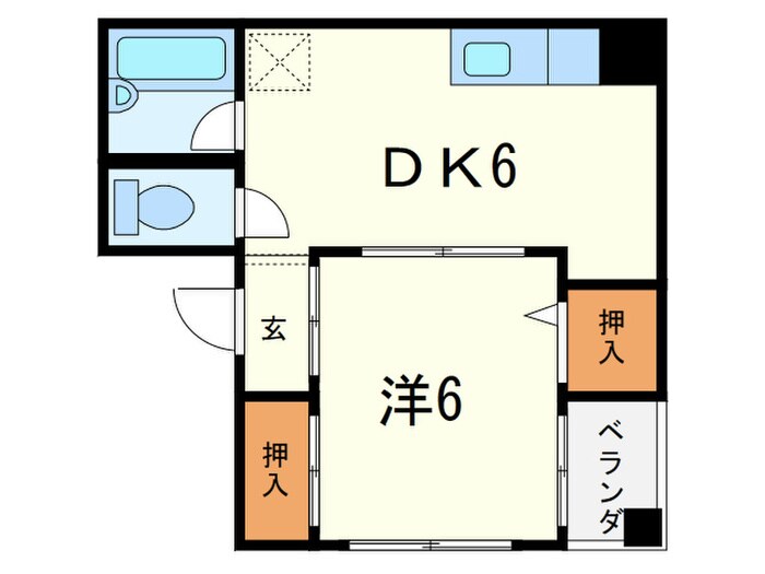 ハイツ片岡の物件間取画像