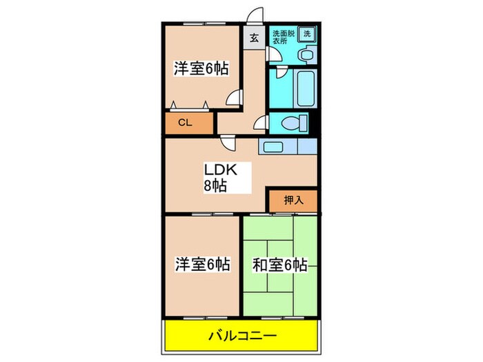 新栄プロパティー峰塚の物件間取画像