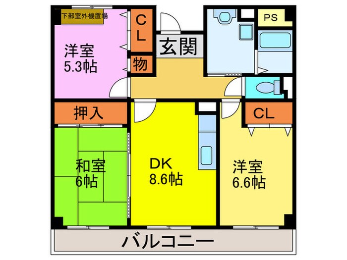 コ－ジ－オオトリの物件間取画像