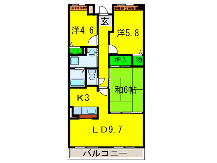 コ－ジ－オオトリの物件間取画像