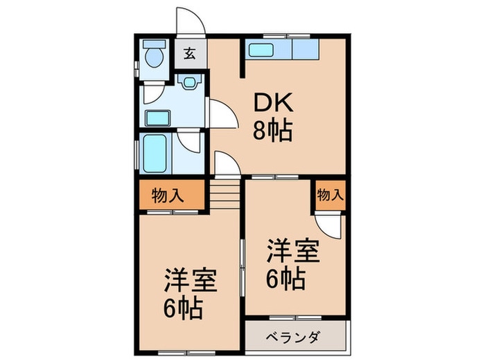 禁野ハイツの物件間取画像