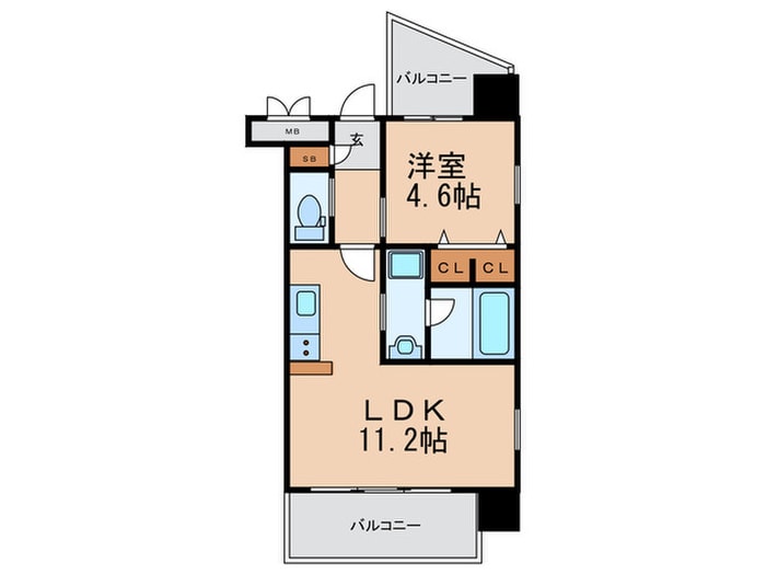 プレジオ十三の物件間取画像